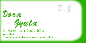 dora gyula business card