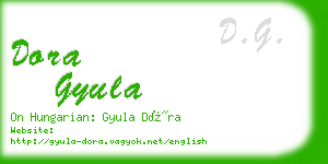 dora gyula business card